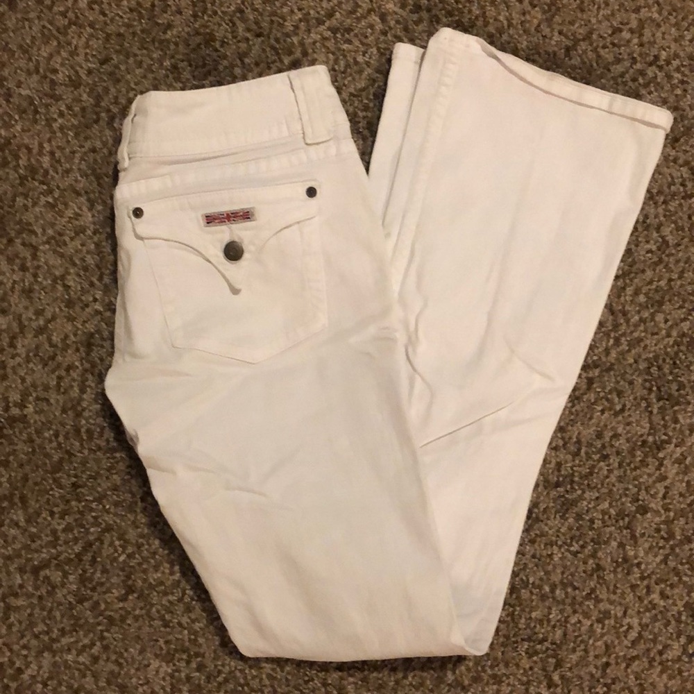 White Hudson boot cut jeans
